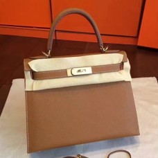 Hermes Brown Epsom Kelly Sellier 28cm Handmade Bags