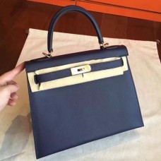 Hermes Sapphire Epsom Kelly Sellier 28cm Handmade Bags