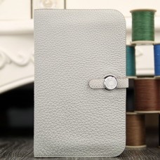 Hermes Dogon Combine Wallet In White Leather