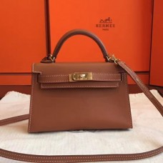 Hermes Gold Swift Kelly Mini II 20cm Handmade Bags