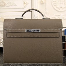 Hermes Grey Kelly Depeche 38cm Briefcase Bags