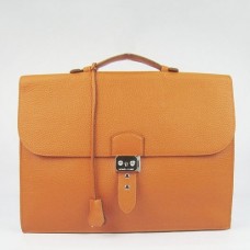 Hermes Orange Sac A Depeches 38cm Briefcase Bags