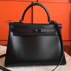 Hermes So Black Box Kelly Retourne 32cm Handmade Bags