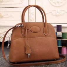 Hermes Bolide Tote Bags In Brown Leather