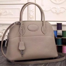 Hermes Bolide Tote Bags In Grey Leather