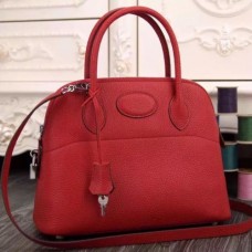 Hermes Bolide Tote Bags In Red Leather