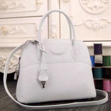 Hermes Bolide Tote Bags In White Leather