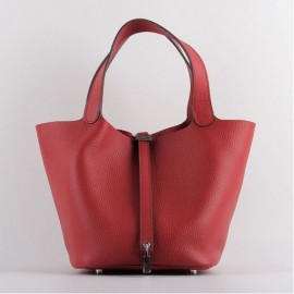 Hermes Picotin Lock Bags In Red Leather