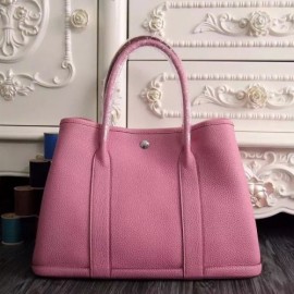 Hermes Medium Garden Party 36cm Tote In Pink Leather