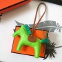 Hermes Rodeo Horse Bags Charm In Fruit Green/Camarel/Green Leather