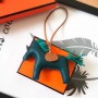 Hermes Rodeo Horse Bags Charm In Malachite/Camarel/Green Leather
