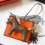 Hermes Rodeo Horse Bags Charm In Taupe/Camarel/Beige Leather