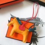 Hermes Rodeo Horse Bags Charm In Yellow/Piment/Green Leather